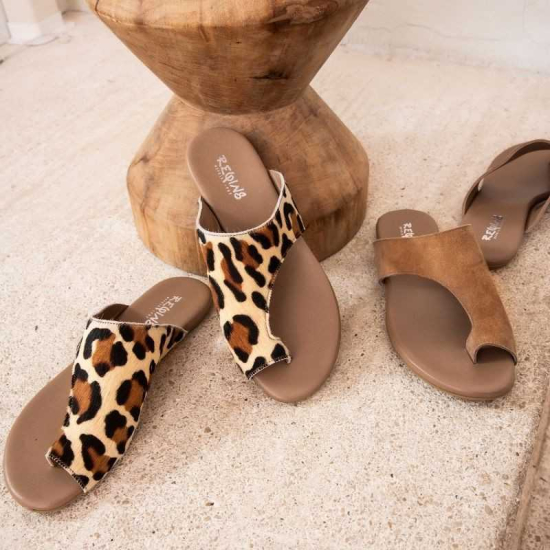 SANDALES MULES REQINS BAO LEOPARD BEIGE
